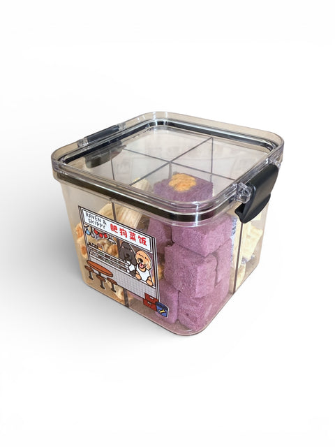 TTJC x The Dog Grocer: 菜饭 (cài fàn) 700ml Quad-Compartment Treat Jar Bundle