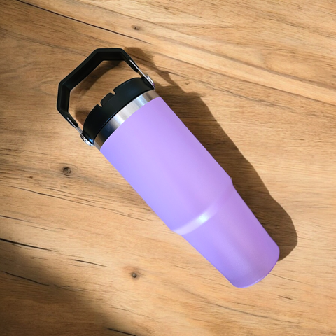 30oz Thermal Tumbler with Handle + Straw Lid