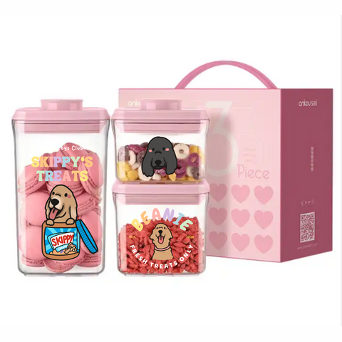 [LIMITED SETS] Pink ANKOU Treat Container Set of 3