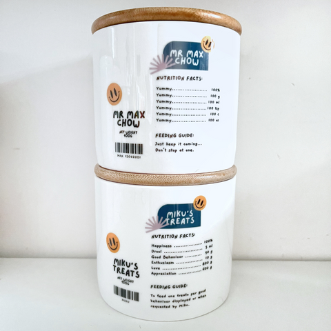 Custom Toon Label Ceramic Jar
