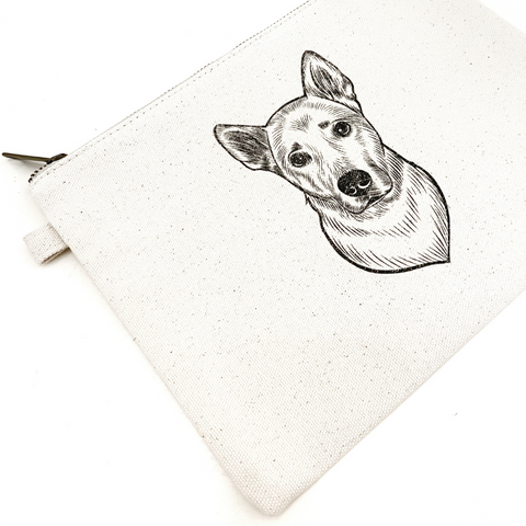 Printed Large Canvas Pouch